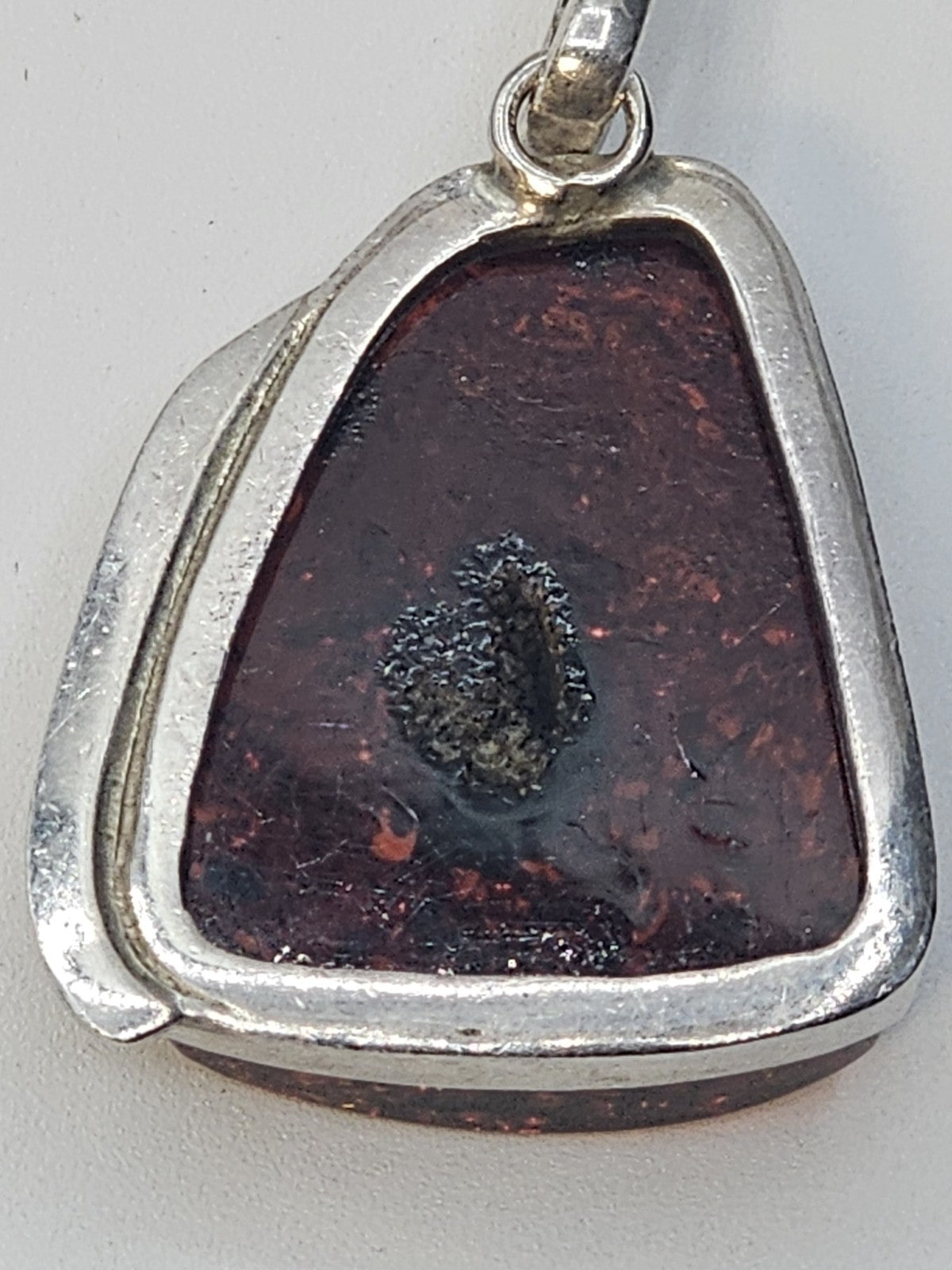 Vtg Natural Baltic Amber Gemstone 925 Sterling Silver Jewelry Pendant 2 In Long