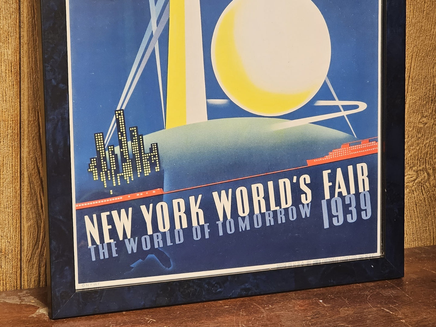 Original 1939 New York World's Fair Poster Joseph Binder Frame Measures 15 X 21