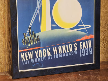 Original 1939 New York World's Fair Poster Joseph Binder Frame Measures 15 X 21
