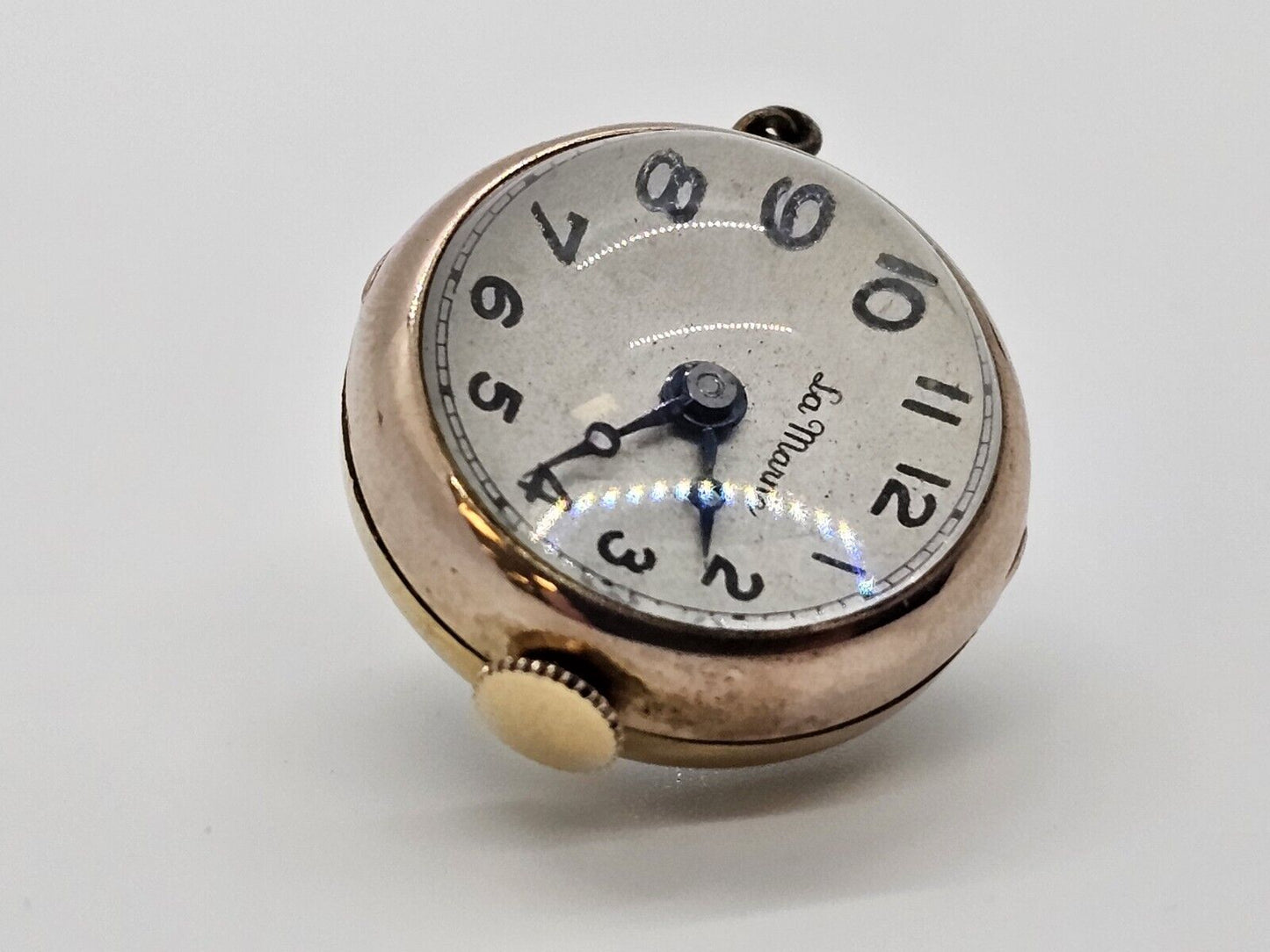 Lady's La Marne Spherical Mechanical Pocket Watch Nurses Watch Gold? 11 Grams