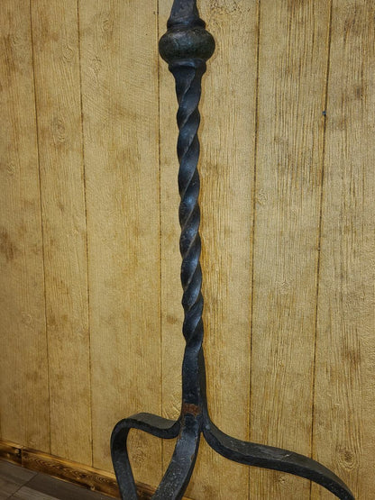 Hand Forged Wrought Iron Floor Candelabra (97" tall x 32" wide)