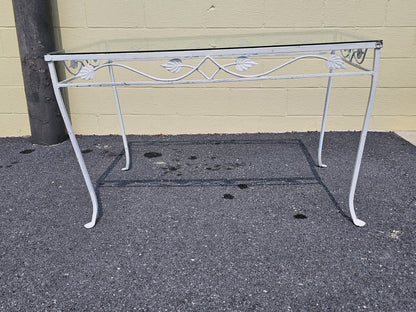 MCM Wrought Iron Salterini? Style Garden Patio Table & 4 Chairs