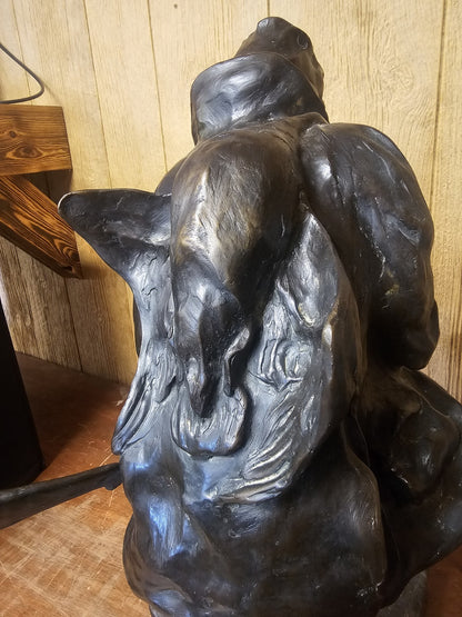 George Northrup "Out Of The Marsh" #5 Duck Hunter Bronze Sculpture 66 Pounds 