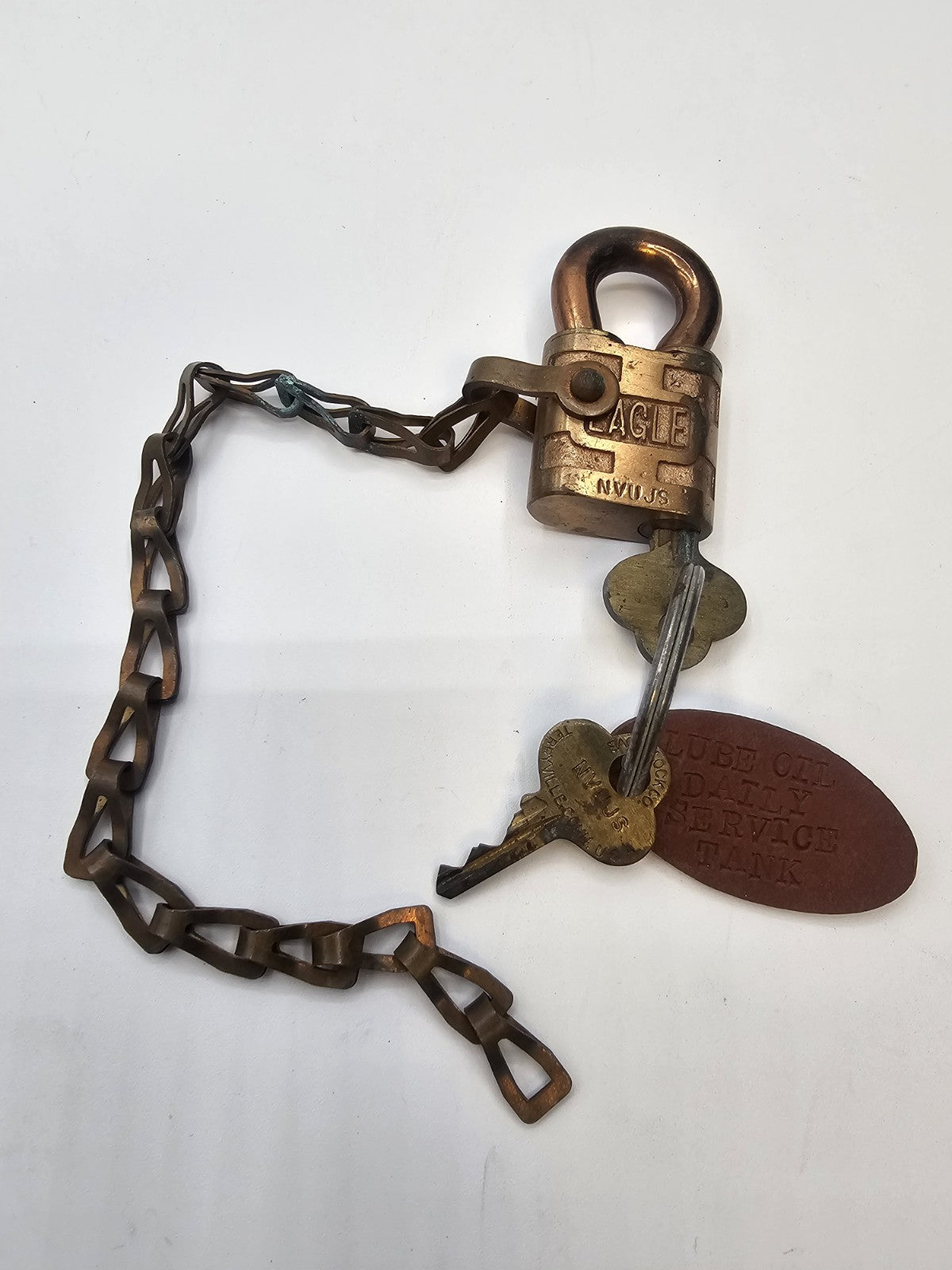Pair Of Antique WW1 WW2 Eagle US Navy Padlocks With 2 Keys Each 