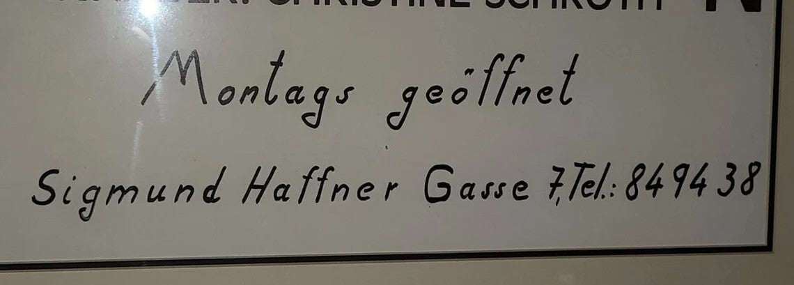 Framed German Barbershop Advertising Poster