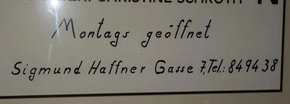 Framed German Barbershop Advertising Poster