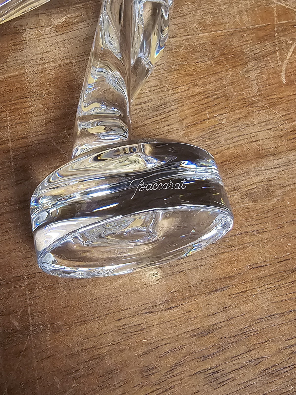 Baccarat Crystal Ice Skater Lady Girl Figurine Sculpture 11.75" Signed France 