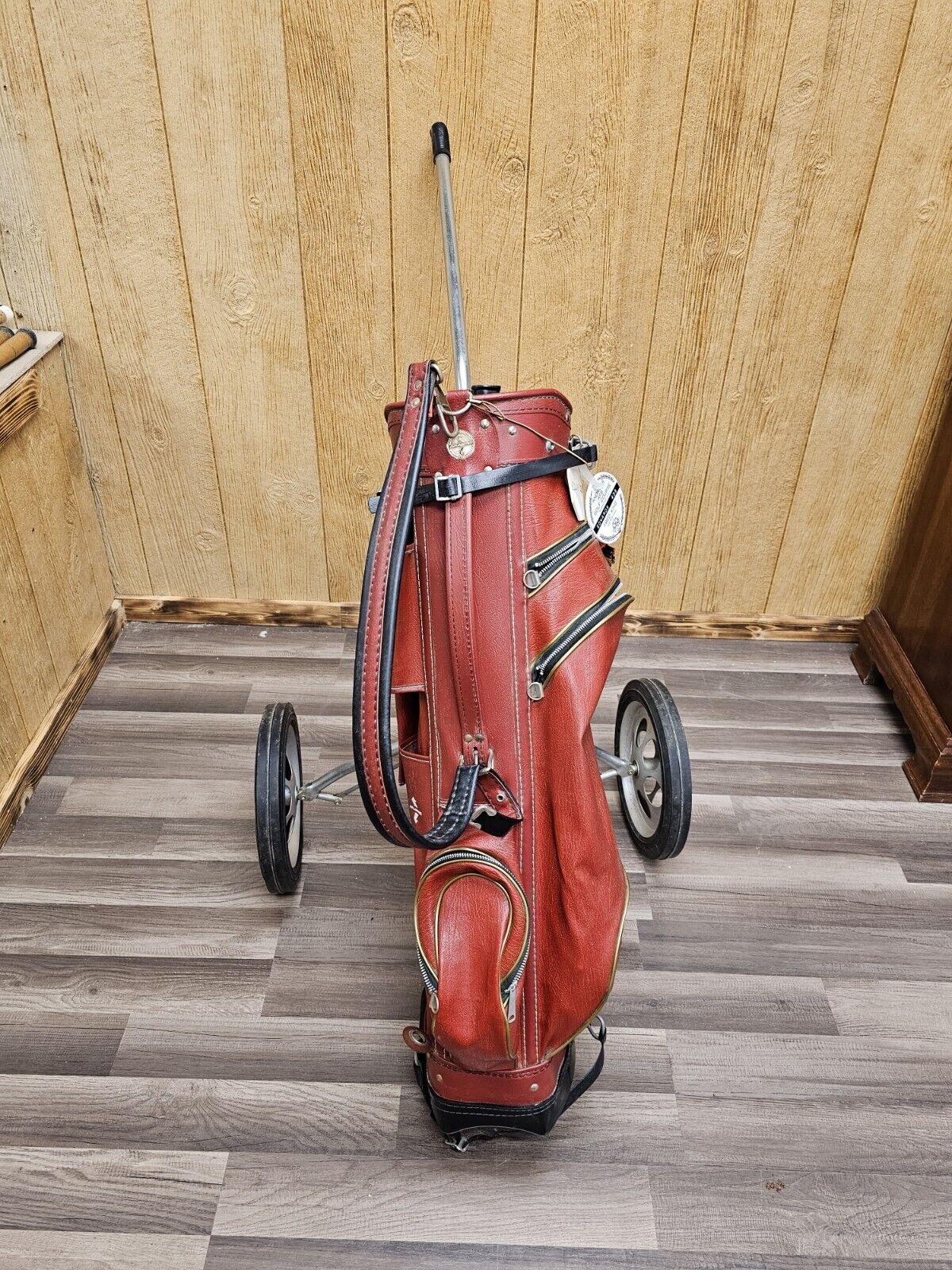 Vintage 1960s 1970s David Allen Tournament Golf Club Set & Bag Red AWESOME!