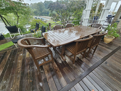 Royal Teak Outdoor Teak Dining Table & 6 Chairs Patio Set Very High Quality 
