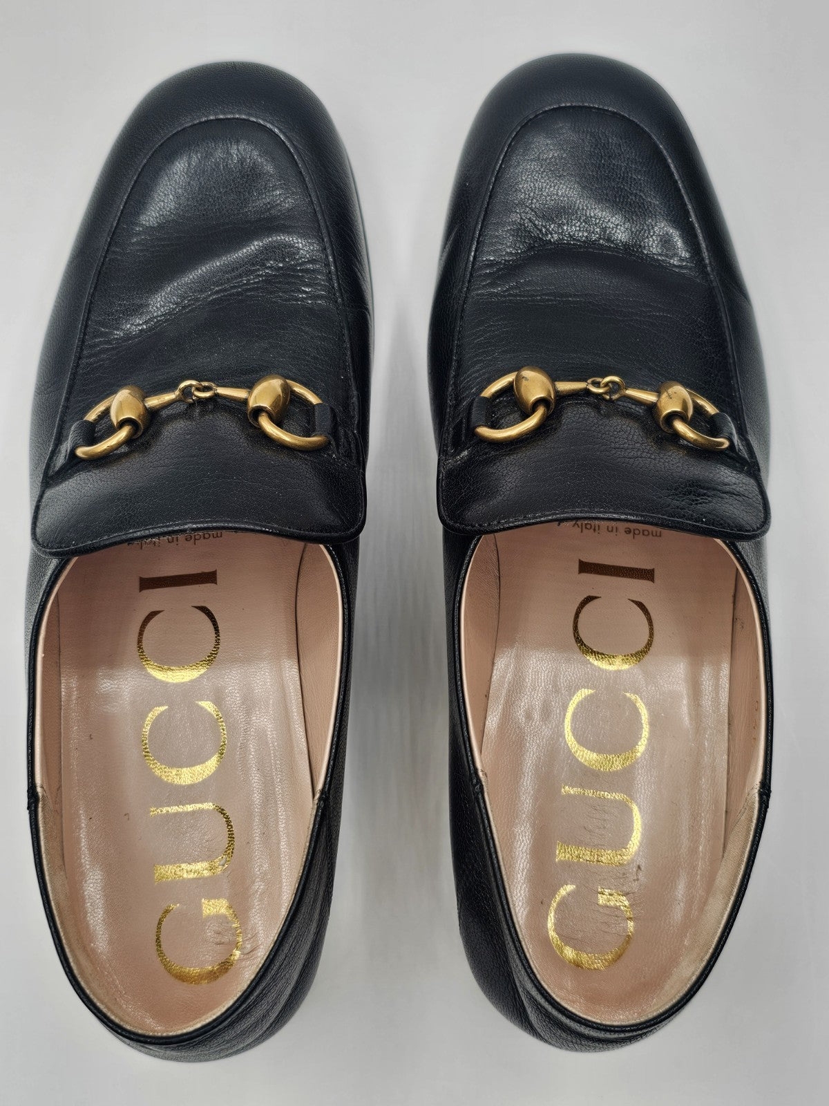 Gucci Horsebit Leather Loafers Mules With Crystals Size 36.5 Gently Used 
