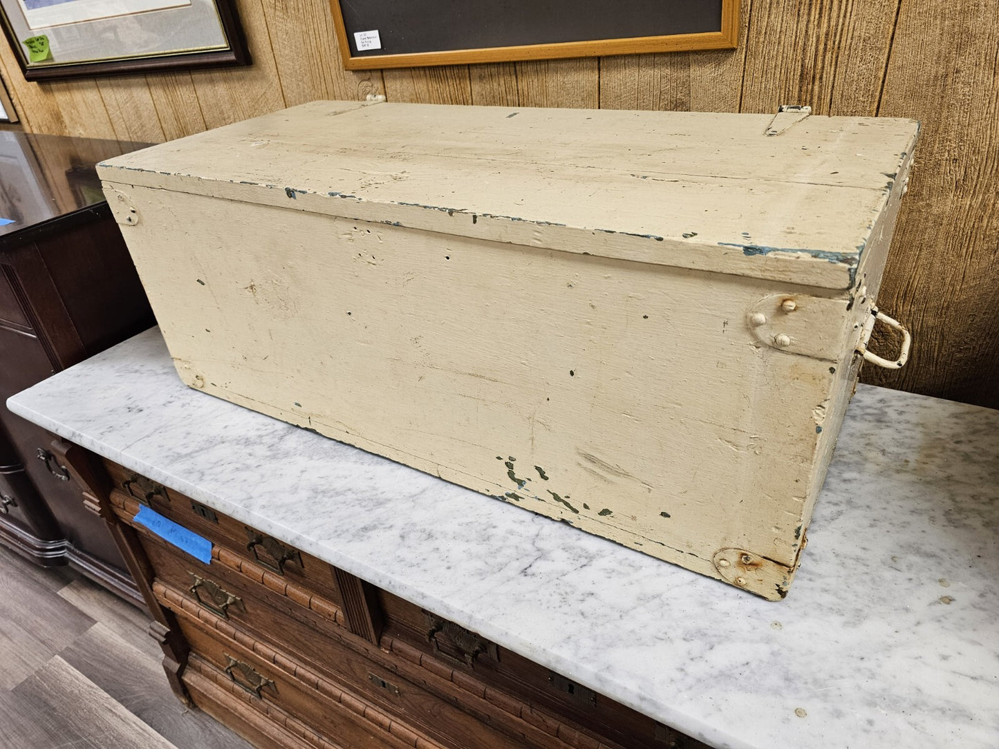 Vtg Houbigant Store Trunk Storage Chest 