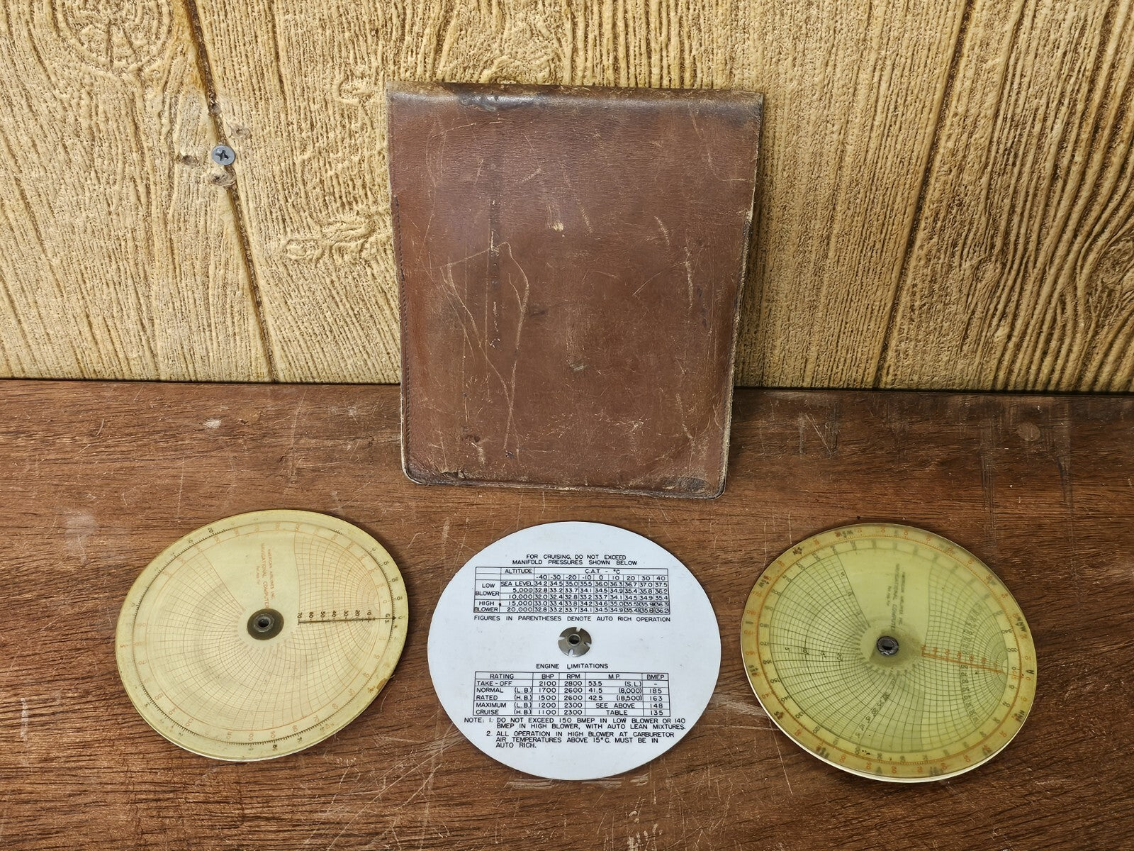 Vtg American Airlines Air Navigation True Air Speed Computer Slide-Rule Set Of 3