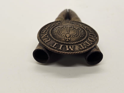Ww1 Gott Mit Uns Trench Art German Belt Buckle With Pair Of Shells 3 Inch