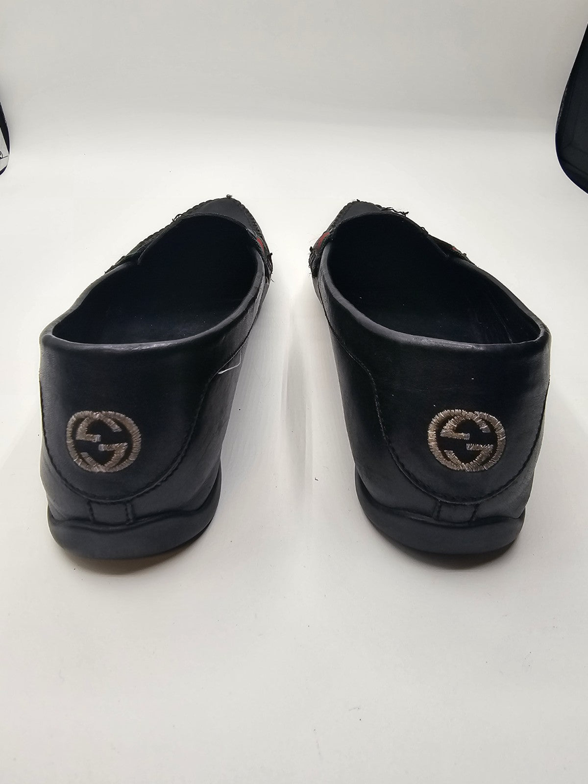 Gucci Moccasins Loafers Flats Size 35.5 Used Black Some Wear