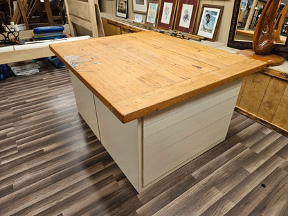 Architect Drafting Blueprint Cabinets w Butcher Block Top Work Station