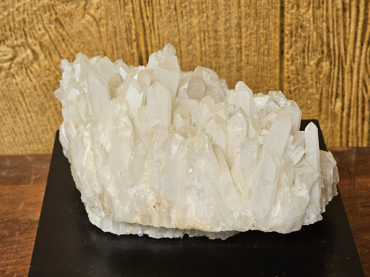 Cyan Design White Quartz Black Base & White Crystal Table Accent Decor 7" X 7"