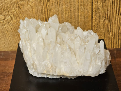 Cyan Design White Quartz Black Base & White Crystal Table Accent Decor 7" X 7"