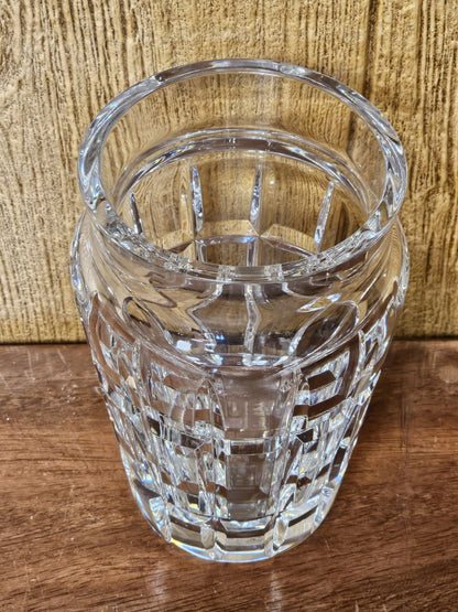 Baccarat Nadine Crystal Floral Vase 6.75” Tall Signed Baccarat France 4.5" Wide