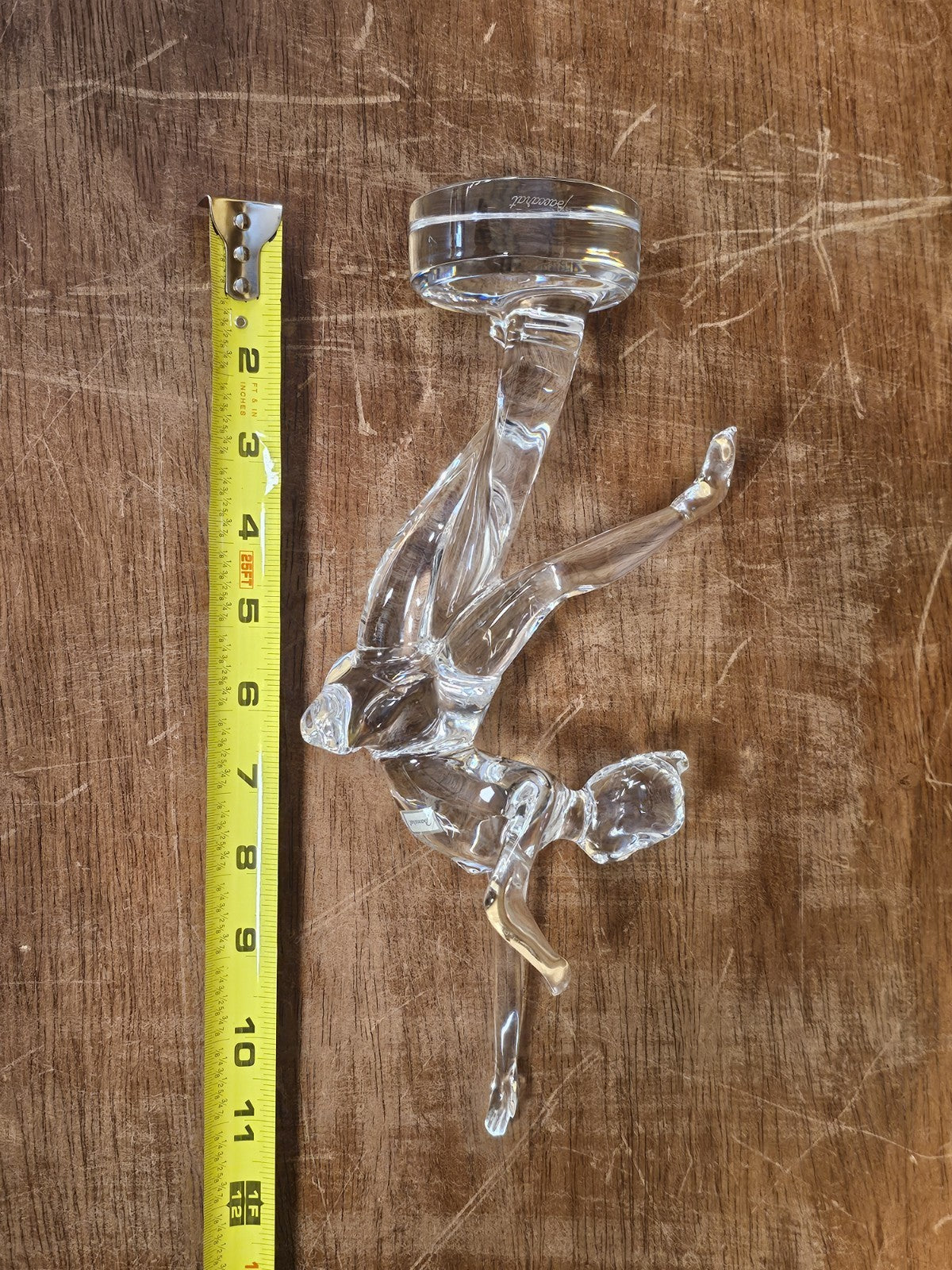 Baccarat Crystal Ice Skater Lady Girl Figurine Sculpture 11.75" Signed France 
