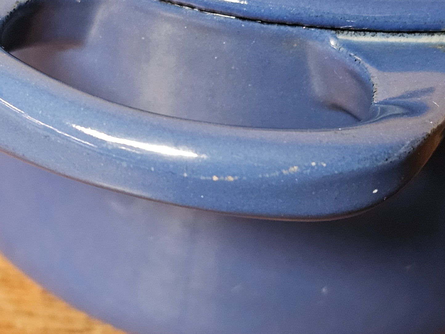 Le Creuset Enameled Cast Iron Signature Oval Casserole Blue Good Condition Used
