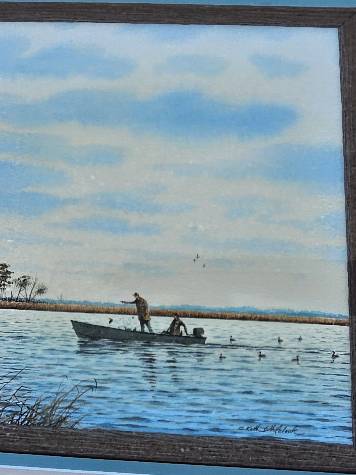 Original Watercolor Painting Of Ducks Chesapeake Bay MD C Keith Whitelock