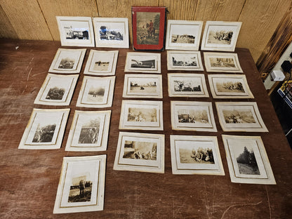 Vintage Lot Of 23 Fox Hunting Photos Black & White With Hounds & Hunters