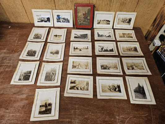 Vintage Lot Of 23 Fox Hunting Photos Black & White With Hounds & Hunters