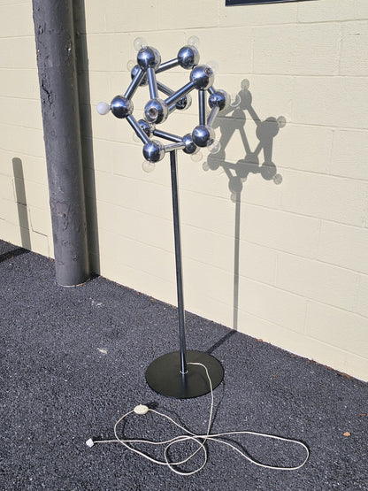 MCM Space Age Chrome Floor Lamp By Kalmar Franken Atomic Era JT Kalmar