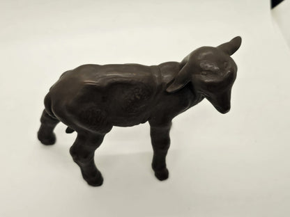 Vtg Meissen Brown Lamb Porcelain Figurine 5.25 Inch Tall Stamped