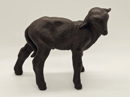 Vtg Meissen Brown Lamb Porcelain Figurine 5.25 Inch Tall Stamped
