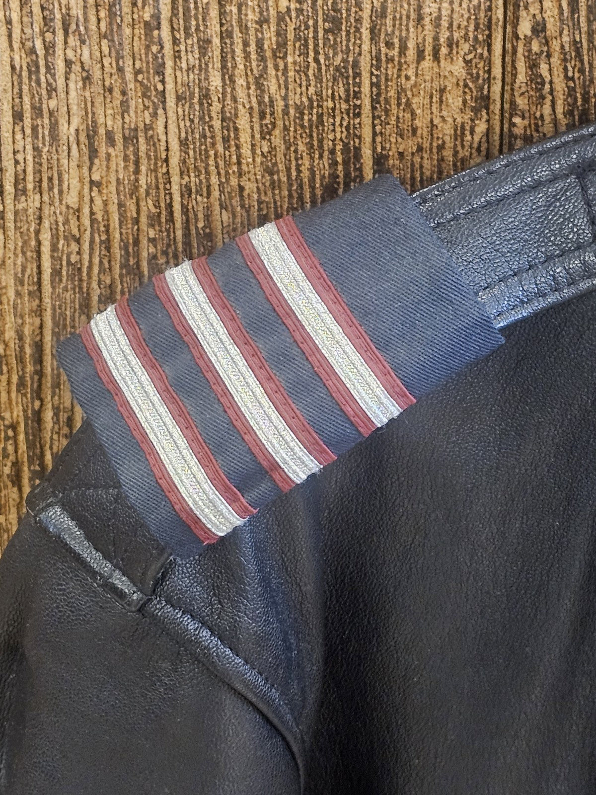 Vtg American Airlines Gibson & Barnes Men's Skyliner Flight Leather Jacket  42R