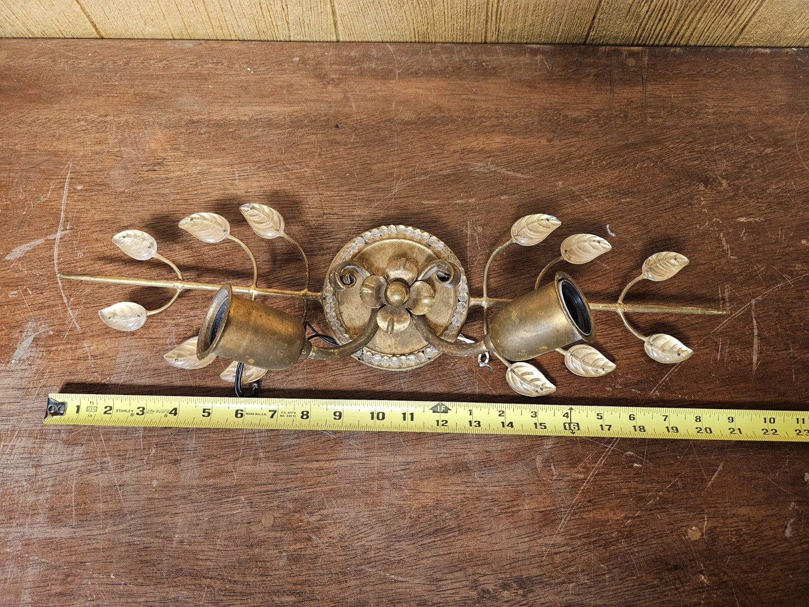 MCM 1960s Hollywood Regency Style Wall Light Lamp By Banci Firenze Decor