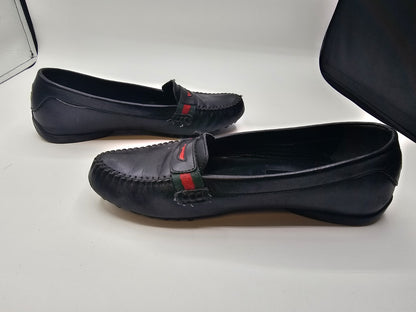 Gucci Moccasins Loafers Flats Size 35.5 Used Black Some Wear