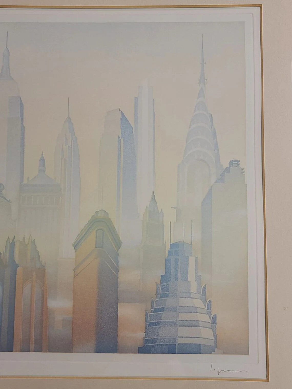 Framed Signed & Numbered Cityscape Print Wall Art
