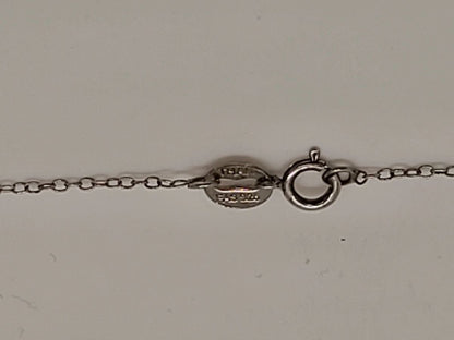 Sterling 925 Pendant w Blue Stone Encompassed by Clear Stones