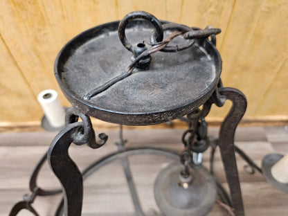 Local Pick Up Hand Forged Wrought Iron Rustic Primitive Country Cottage Chandelier