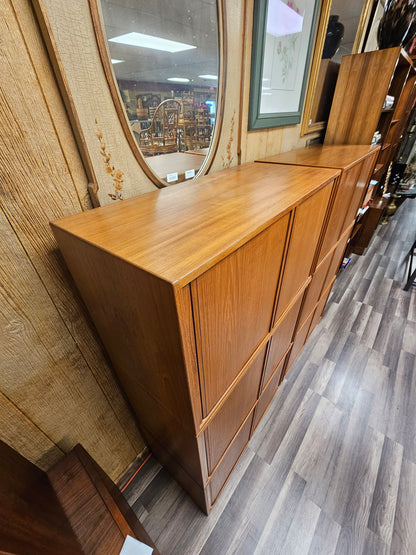 Local Pick Up Mid Century Danish Teak Floating Wall Units Storage Kitchen Cabinets by HG Furniture