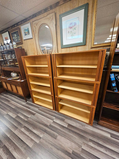 Local Pick Up Mid Century Danish Teak Floating Wall Units Storage Kitchen Cabinets by HG Furniture