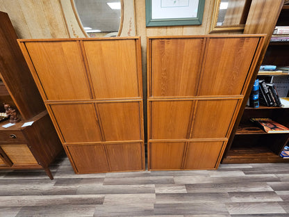 Local Pick Up Mid Century Danish Teak Floating Wall Units Storage Kitchen Cabinets by HG Furniture