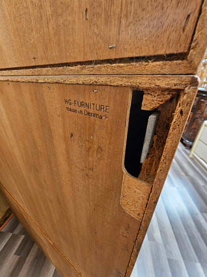 Local Pick Up Mid Century Danish Teak Floating Wall Units Storage Kitchen Cabinets by HG Furniture