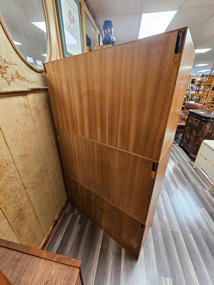 Local Pick Up Mid Century Danish Teak Floating Wall Units Storage Kitchen Cabinets by HG Furniture