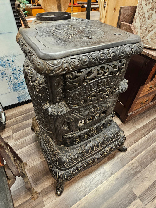 Antique Late 19th Century Cast Iron Parlor Stove By Garland Local Pick Up