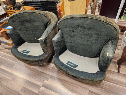 MCM Selig Of Monroe Low Profile Swivel Lounge Chair Pair To Be Reupholstered Local Pick Up