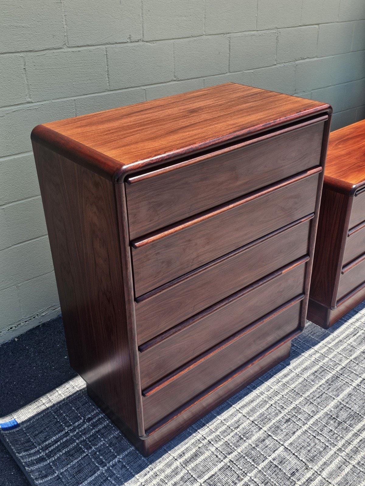 MCM Mid Century Danish Rosewood Dresser Set By Kibaek Mobelfabrik Long Dresser Bedroom LOCAL PICK Up