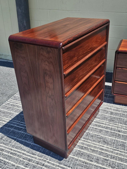 MCM Mid Century Danish Rosewood Dresser Set By Kibaek Mobelfabrik Long Dresser Bedroom LOCAL PICK Up